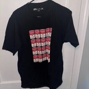 Black T Shirt - Campbells Soup - Andy Warhol Collab - Men's Large (Uniqlo)